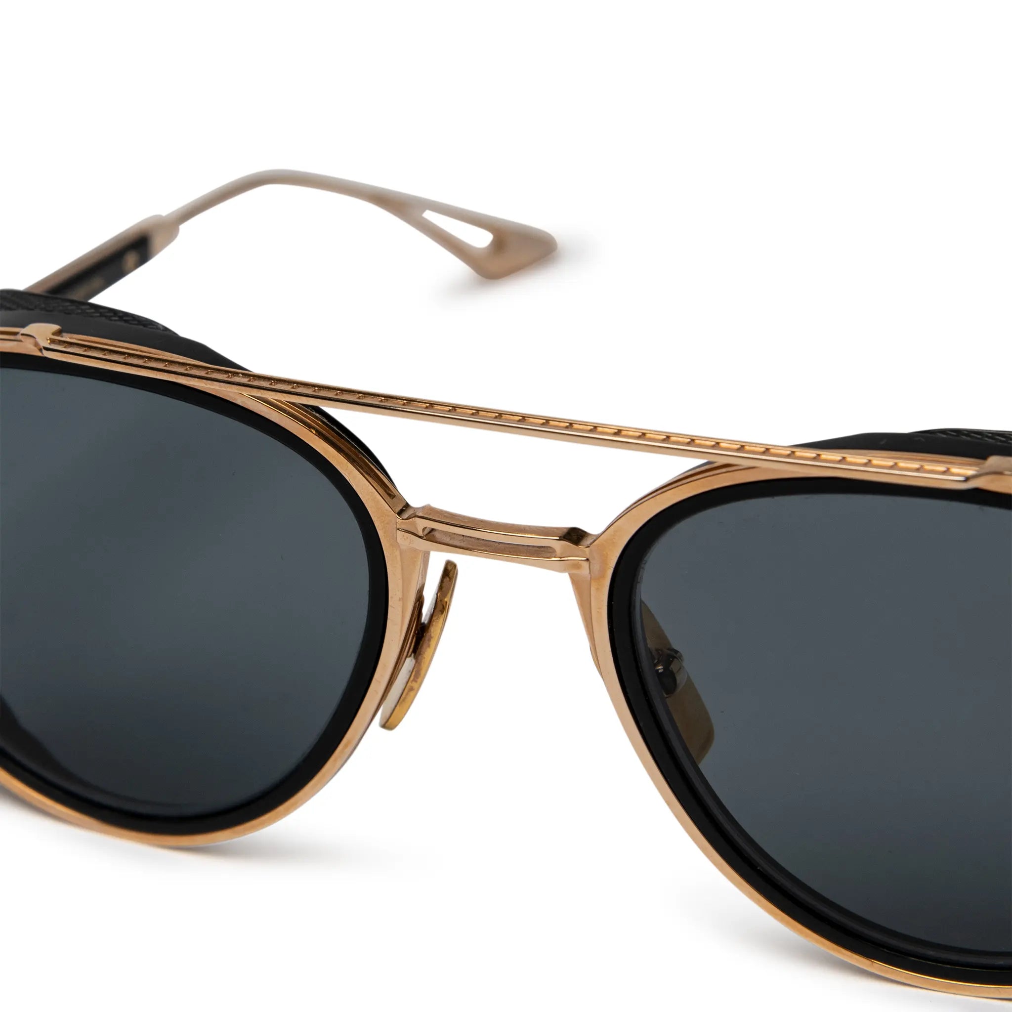Nose view of Dita Epiluxury Limited Edition EPLX.4 DES004 Black Gold Sunglasses